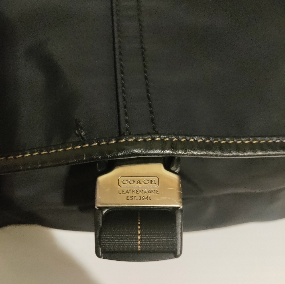🗼RARE🗼Coach unisex black nylon messenger bag 5373 - Picture 7 of 12
